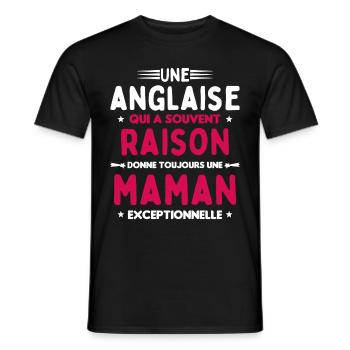 Une anglaise donne toujours maman exceptionnelle - T-shirt homme - noir - Devant - AI Model Male 178 light (178cm)