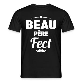beau-pèrefect cadeau beau-papa anniversaire humour - T-shirt homme - noir - Devant - AI Model Male 178 light (178cm)