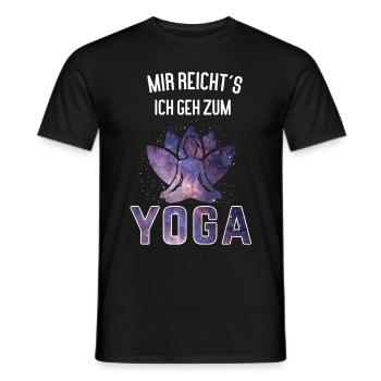 Mir reichts ich geh zum Yoga Yogatraining Yogakurs - Männer T-Shirt - Schwarz - Vorne - AI Model Male 178 light (178cm)