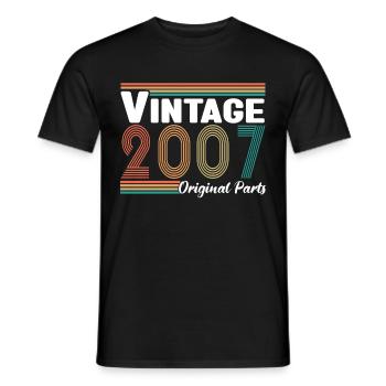 Vintage 2007 Original Parts Cadeau Anniversaire - T-shirt homme - noir - Devant - AI Model Male 178 light (178cm)