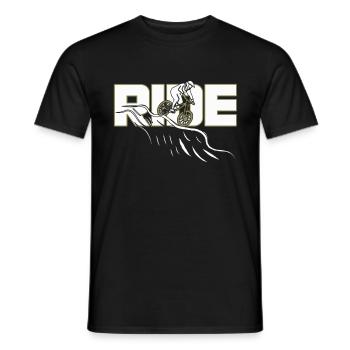 Mountainbike Downhill Fahrrad Radtour Biker - Männer T-Shirt - Schwarz - Vorne - AI Model Male 178 light (178cm)