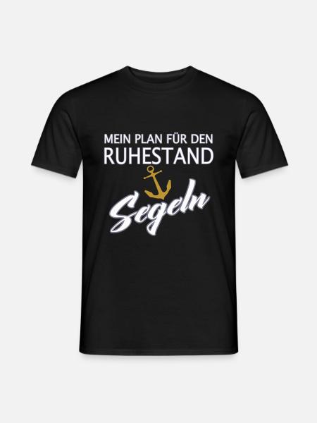 Ruhestand Segeln Rentenplan Segler Kapitän Opa - Mænd T-shirt - sort