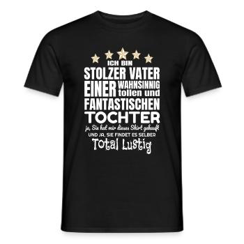 Stolzer Papa Und Vater Toller Verrückten Tochter - Männer T-Shirt - Schwarz - Vorne - AI Model Male 178 light (178cm)