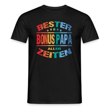 Stiefvater Bonuspapa Stolzer Stiefpapa - Männer T-Shirt - Schwarz - Vorne - AI Model Male 178 light (178cm)