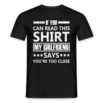 Si tu peux lire ceci mon ami ami - T-shirt homme - noir - Devant - AI Model Male 178 light (178cm)