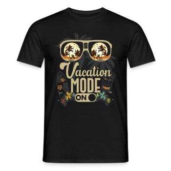Holiday Mode Summer Holiday Work Graduation Trip - Men's T-Shirt - black - Front - AI Model Male 178 light (178cm)