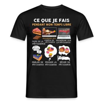 Patisserie Pour Meilleur Ami Homme Ou Femme - T-shirt homme - noir - Devant - AI Model Male 178 light (178cm)
