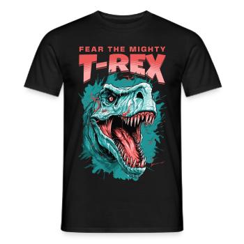 Dinosaur Dino T-Rex Tyrannosaurus Rex Vintage - Men's T-Shirt - black - Front - AI Model Male 178 light (178cm)