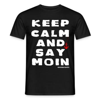 Keep Calm And Say Moin Mussel - Men's T-Shirt - black - Front - AI Model Male 178 light (178cm)