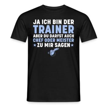 Fussballtrainer Ja ich bin der Trainer - Männer T-Shirt - Schwarz - Vorne - AI Model Male 178 light (178cm)