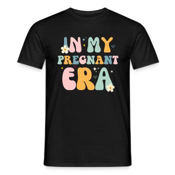 In My Pregnant Era / Funny Pregnancy Announcement - Men's T-Shirt - black - Front - AI Model Male 178 light (178cm)