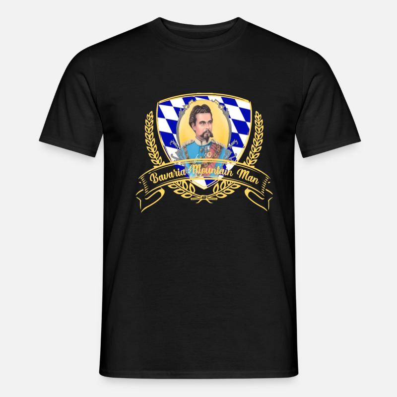 Bavaria Mountain Man - Männer T-Shirt - Schwarz