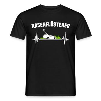 Rasenflüsterer Rasenmäher rasen mähen - Männer T-Shirt - Schwarz - Vorne - AI Model Male 178 light (178cm)