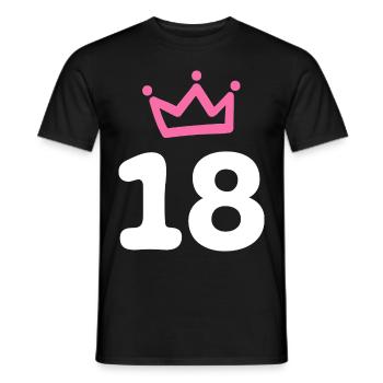 18 ans d’anniversaire Krone - T-shirt homme - noir - Devant - AI Model Male 178 light (178cm)