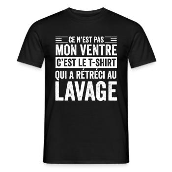 C'est Le T-shirt Qui A Rétréci Au Lavage Homme - T-shirt homme - noir - Devant - AI Model Male 178 light (178cm)