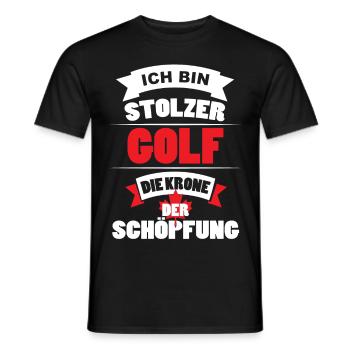 Stolzer Golf Geschenk T Shirt - Männer T-Shirt - Schwarz - Vorne - AI Model Male 178 light (178cm)