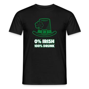 Irish - Männer T-Shirt - Schwarz - Vorne - AI Model Male 178 light (178cm)