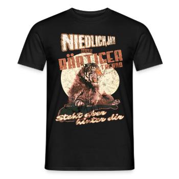 bärtiger freund niedlich? - Männer T-Shirt - Schwarz - Vorne - AI Model Male 178 light (178cm)