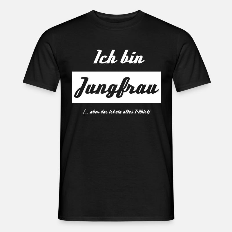 Jungfrau - Männer T-Shirt - Schwarz