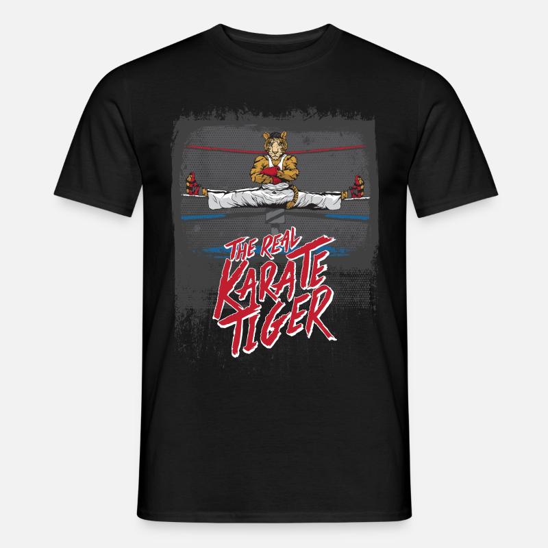 KARATE TIGER - Männer T-Shirt - Schwarz