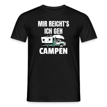 Mir Reichts Ich Geh Campen Wohnmobil Camper Lustig - Männer T-Shirt - Schwarz - Vorne - AI Model Male 178 light (178cm)