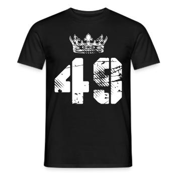 49 Zahl Krone - Männer T-Shirt - Schwarz - Vorne - AI Model Male 178 light (178cm)