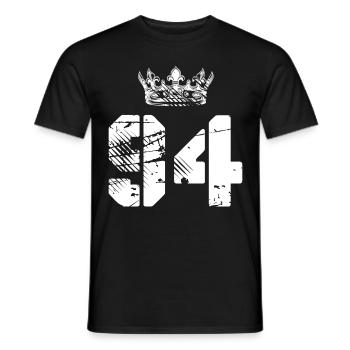 94 Number crown - Men's T-Shirt - black - Front - AI Model Male 178 light (178cm)