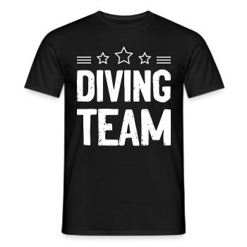 Diving Team - Men's T-Shirt - black - Front - AI Model Male 178 light (178cm)