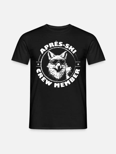 Fuchs Apres Ski Team Spruch - Männer T-Shirt - Schwarz