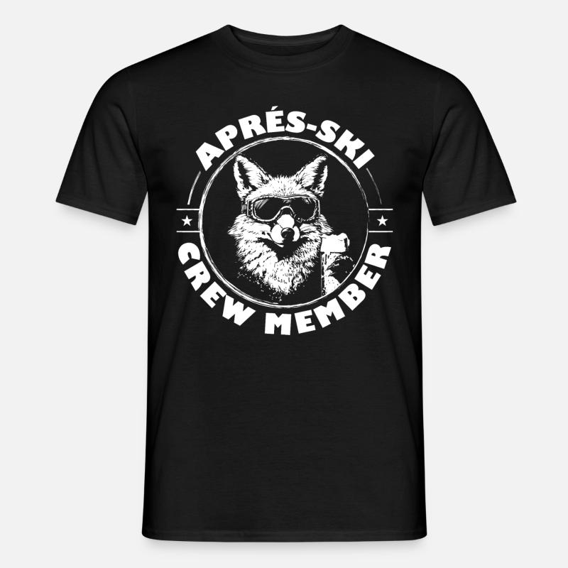 Fuchs Apres Ski Team Spruch - Männer T-Shirt - Schwarz