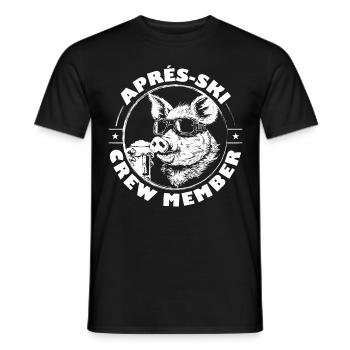 Schwein Apres Ski Sau Team Spruch - Männer T-Shirt - Schwarz - Vorne - AI Model Male 178 light (178cm)