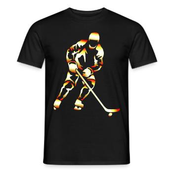Hockey sur glace Cadeau pour joueur de hockey sur glace - T-shirt homme - noir - Devant - AI Model Male 178 light (178cm)