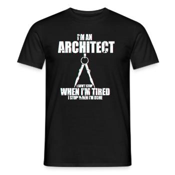Architekt Bauplan - Männer T-Shirt - Schwarz - Vorne - AI Model Male 178 light (178cm)