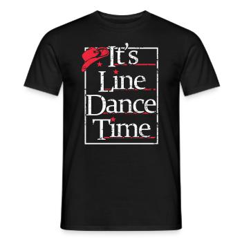 Es ist Zeit für Line Dance - Männer T-Shirt - Schwarz - Vorne - AI Model Male 178 light (178cm)