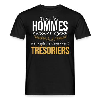 Les meilleurs deviennent trésoriers | métier - T-shirt homme - noir - Devant - AI Model Male 178 light (178cm)