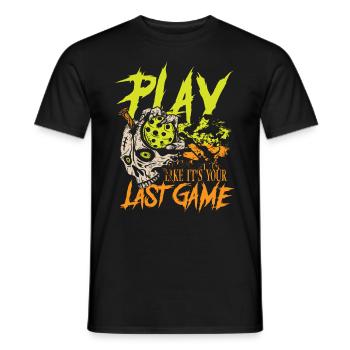 Play like it s your last game - Männer T-Shirt - Schwarz - Vorne - AI Model Male 178 light (178cm)