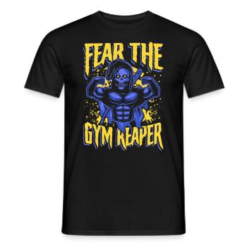 Fear the gym reaper - Men's T-Shirt - black - Front - AI Model Male 178 light (178cm)