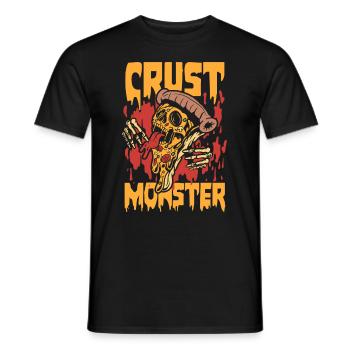 Monstre de croûte | Délicieux pain plat italien - T-shirt homme - noir - Devant - AI Model Male 178 light (178cm)