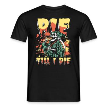 Tarte jusqu’à ce que je meure | Cupcake & Cookies Faucheuse - T-shirt homme - noir - Devant - AI Model Male 178 light (178cm)