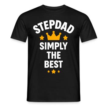 Stepdad simply the best - Men's T-Shirt - black - Front - AI Model Male 178 light (178cm)