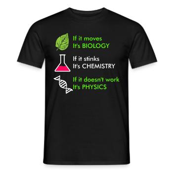 Biologie Chimie Physique Gift Science Nerd - T-shirt homme - noir - Devant - AI Model Male 178 light (178cm)