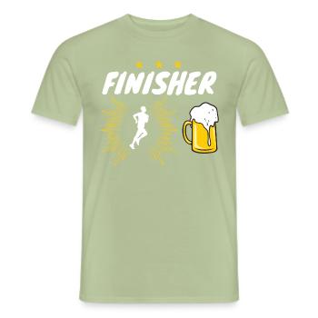 Finisher / Running / Runner / Gift - Men's T-Shirt - sage - Front - AI Model Male 178 light (178cm)