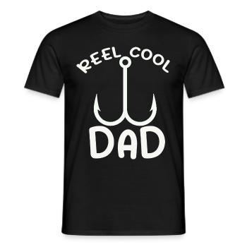 Reel Cool Papa Partenaire de pêche Papa Plan de retraite - T-shirt homme - noir - Devant - AI Model Male 178 light (178cm)
