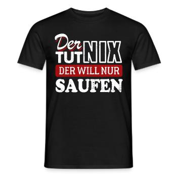 Der tut nix der will nur saufen - Spruch - Männer T-Shirt - Schwarz - Vorne - AI Model Male 178 light (178cm)