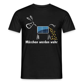 Märchen werden wahr - Goldesel - Photovoltaik - Männer T-Shirt - Schwarz - Vorne - AI Model Male 178 light (178cm)