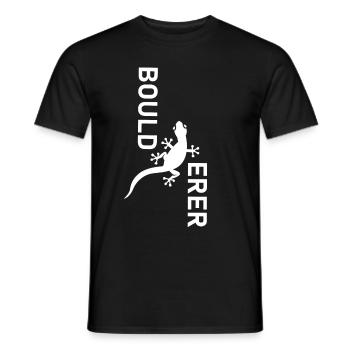 bouldering - Men's T-Shirt - black - Front - AI Model Male 178 light (178cm)
