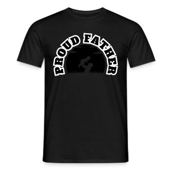 Proud Daddy Daughter Kid Black - Men's T-Shirt - black - Front - AI Model Male 178 light (178cm)