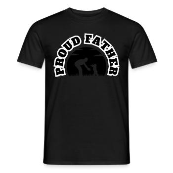 Fier Père Enfant Garçon Noir - T-shirt homme - noir - Devant - AI Model Male 178 light (178cm)