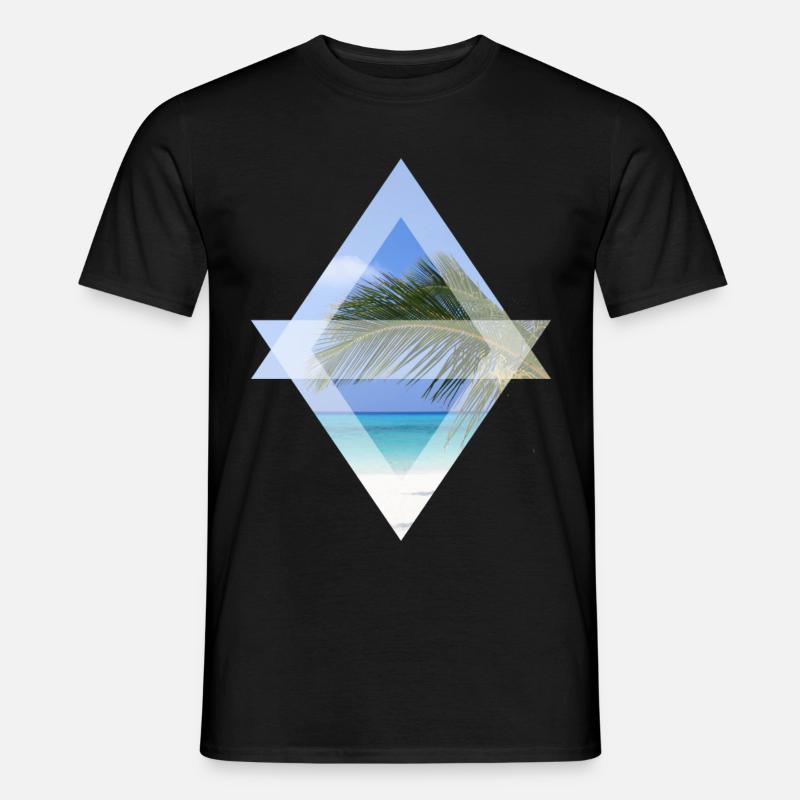 palm leaf - Men's T-shirt - black