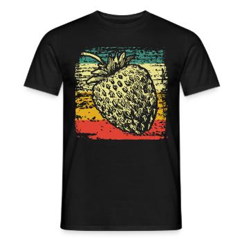 strawberry - Men's T-Shirt - black - Front - AI Model Male 178 light (178cm)